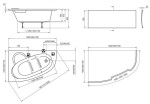 RAVAK - Asymmetric Asymetrická vana 160 R, 160x105 cm, pravé, bílá C471000000