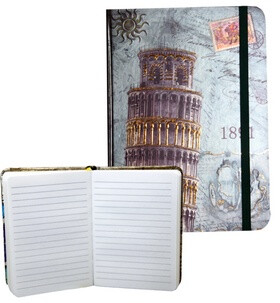 Zápisník gumičkou 95x140 mm Pisa