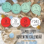 KALENDÁŘ ADVENTNÍ samolepky 30mm (24+8ks), vyrobte si vlastní