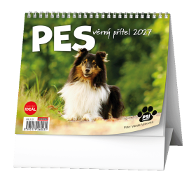 Stolní kalendář 2027 Baloušek IDEÁL Pes - věrný přítel /s psími jmény/