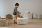 SHAPPY SHAPPY Dětské rozkládací pěnové křeslo LUMI Jemný plyš Barva: Cream
