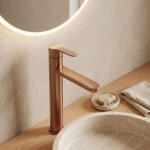 REA - Umyvadlová vysoká baterie Arcos Brush Copper REA-B6968