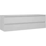 MEXEN/S - Orio koupelnová skříňka pod umyvadlo 160 cm s deskou, 2 zásuvky, šedá mat 91A10-16047-2-BFFC62