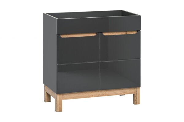 COMAD - Skříňka pod umyvadlo 60cm 2 dvířka BALI GRAPHITE 5907611647585