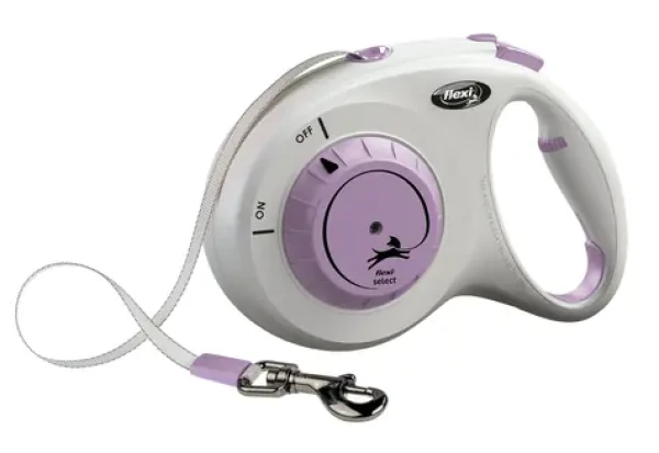 Flexi Select M pásek 7m světle šedo-fialové / Vodítko (FX-33517)