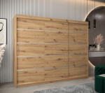 Šatní skříň Abi V1 Barva korpusu: Černá, Rozměry: 120 cm, Dveře: Dub artisan