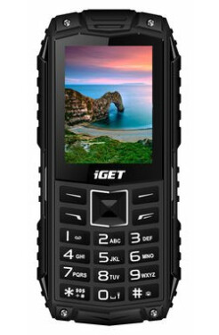 IGET Defender D10 černá / odolný telefon / 2.4 / IP68 / BT / DualSIM / 0.3MP / 2500 mAh (D10 Black)