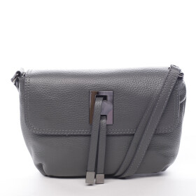 Módní malá dámská kožená crossbody Victorien šedá