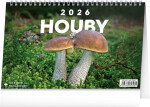 Stolní kalendář 2026 NOTIQUE - Houby, 23,1 x 14,5 cm