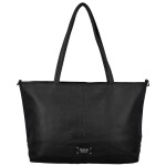 Trendy dámská koženková kabelka na rameno Coveri Longi, černá