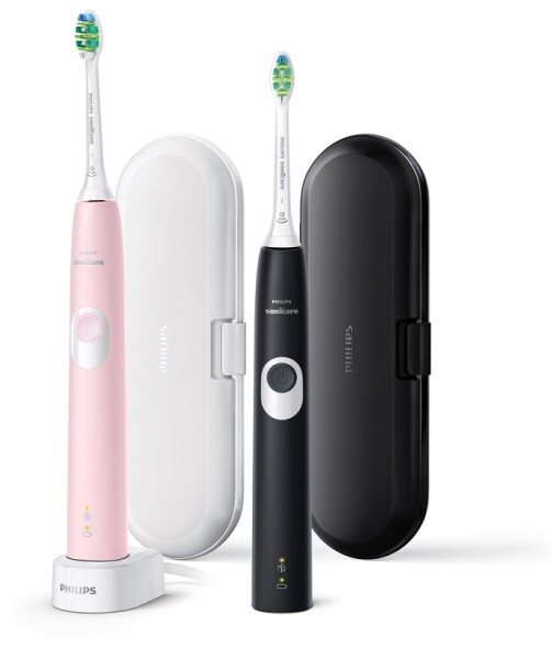 Philips Sonicare ProtectiveClean 4300 HX6800-35 černá-růžová / Elektrický zubní kartáček / 62.000 pulsů / 2 těla (HX6800/35)