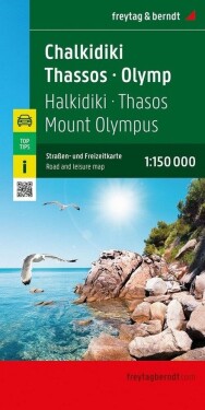 Chalkidiki - Thasos - Olympus 1:150 000 / automapa a rekreační mapa