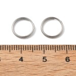 Rozdělovací kroužek z nerezové oceli - platinový - Ø 10 x 0,75 mm - 1 ks