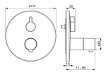 HANSA - Varox Pro Termostatická baterie pod omítku, pro 2 spotřebiče, chrom 40589083