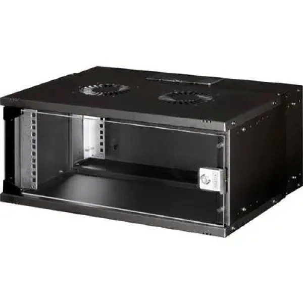 Digitus SOHO PRO černá / Nástěnný rozvaděč / 19" / 4U / nosnost 60 kg (DN-49201)