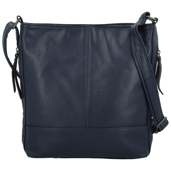 Módní dámská koženková crossbody kabelka Evelyne, tmavě modrá