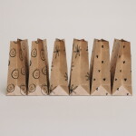 Eulenschnitt Papírový sáček Illustrations 21 × 15 cm – set 6 ks, hnědá barva, přírodní barva, papír