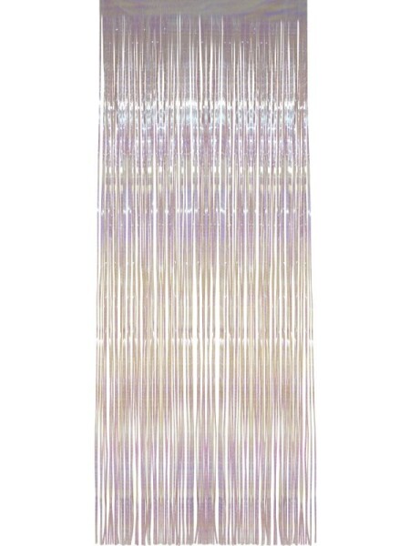 Smiffys Závěs - bílý lesklý - 91x244 cm