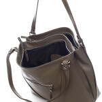 Módní dámská kožená kabelka s motivem krokodýla Ella zemitá