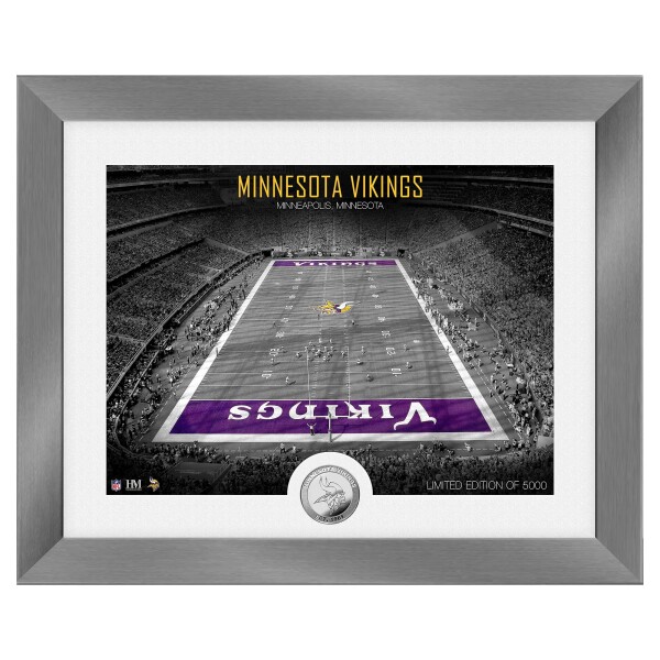 Obraz Minnesota Vikings NFL Art Deco Stadium Silver Coin