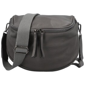 Stylová dámská koženková kabelko-ledvinka Ergitta Newa, tmavě šedá