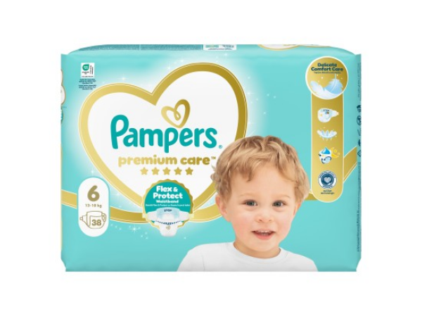 Pampers Premium Care, vel. 6, 38 ks