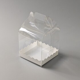 Cake star plastový box na Bento dort s úchytem 14x14x18cm