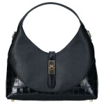 Luxusní dámská kožená kabelka do ruky Elizaveta, černá