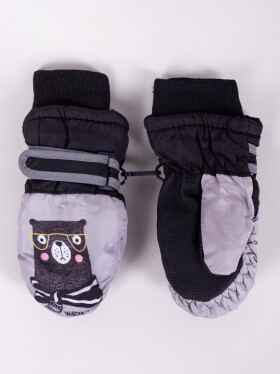 Yoclub Dětské zimní lyžařské rukavice Grey 10