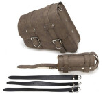 Boční moto brašna Vintage na rám hnědá, levá