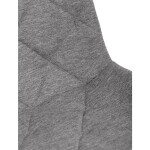 Židle jídelní, stříbrná látka, nohy černý kov