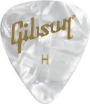 Gibson Pearloid White Picks 12 Pack Heavy