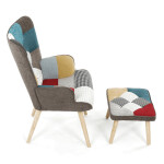 Křeslo ušák, vícebarevná, látka, AK-305B PW2