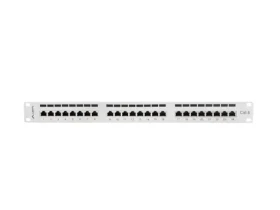 Lanberg šedý / Patch panel / 24 portů / RJ-45 / CAT6 / FTP stíněný / 1U / 19" (PPS6-1024-S)