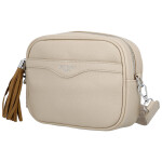 Stylová dámská koženková crossbody kabelka Erina, tmavě béžová