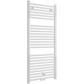 CERANO - Koupelnový radiátor Lincoln - středové připojení 50mm/boční - 366W - bílá lesklá - 1200x500 mm CER-429580