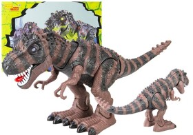 Mamido Dinosaurus Tyranosaurus Rex na baterie hnědý