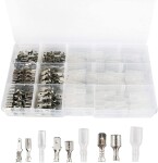 Sada faston konektorů 2,8; 4,8; 6,3 mm s krytkami - 270 kusů