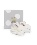 Doudou Dárková sada - Sada botiček s chrastítky králíček béžový 0-6 měsíců (DC1310)