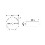 Mereo Umyvadlo na desku bez přepadu, 355x120 mm, kulaté, keramické - pro zaslání balíkem UC363612CP