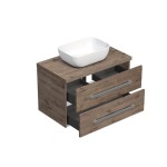 Koupelnová skříňka s krycí deskou SAT Cube Way 80x53x46 cm dub Wellington mat CUBE46803DW45 CUBE46803DW45