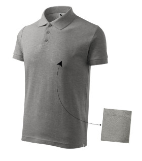 Cotton polokošile pánská tmavě šedý melír M