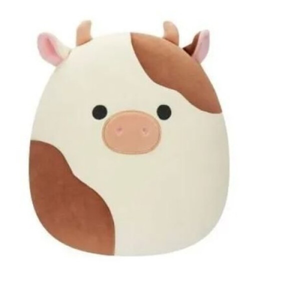 Squishmallows Fuzzamallows Kráva - Ronnie 30 cm