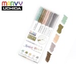 Marvy Umělecké fixy se štětcovým hrotem Artist Brush sada 5ks EARTH