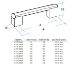 Level Nábytková úchytka Porta T77 rozteč: 128mm hliník