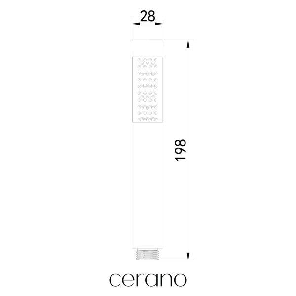 CERANO Ruční sprcha - 1 funkce - kulatá - černá matná