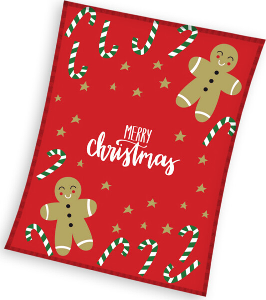 Vánoční deka Perníčci 130x170 cm