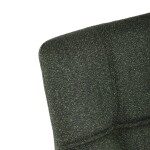 Židle jídelní, zelená látka, černý kov