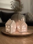 Räder Porcelánový svícen domeček Small Chapel, bílá barva, porcelán