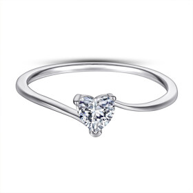LUNICA Stříbrný prstýnek SRDÍČKO Velikost prstenu: 9 (EU: 59-61) 0596_9